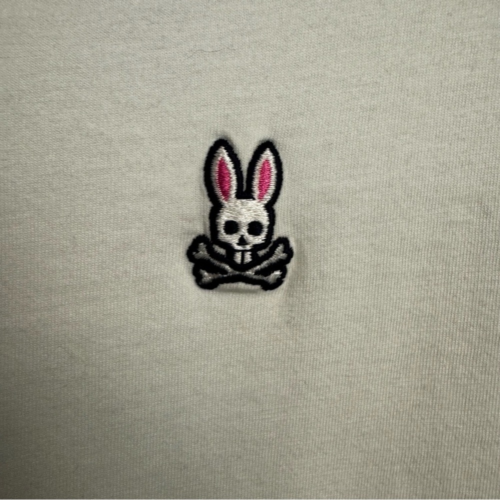 Psycho Bunny v-neck pima cotton basic white t shirt size 7 casual streetwear XL - Picture 6 of 7